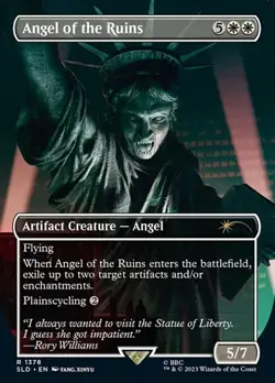 Angel of the Ruins - Foil Extended Art Secret Lair NM MTG - Image 1