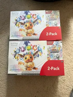 Pokemon Prismatic Evolutions ETB Elite Trainer Box Sealed, 2-Pack From Costco - Image 2