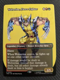 MtG MSH -Wolverine, Fierce Fighter -R0378 -Borderless NonFoil NM! 👀 - Image 1