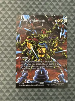 MTG Waves of Aggression #0013 Borderless Mythic TMNT Source Material (PZA) - Image 1