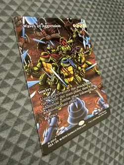 MTG Waves of Aggression #0013 Borderless Mythic TMNT Source Material (PZA) - Image 3