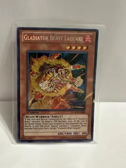 Yugioh Gladiator Beast Laquari RYMP-EN096 Secret Rare 1st Ed NM - Image 1