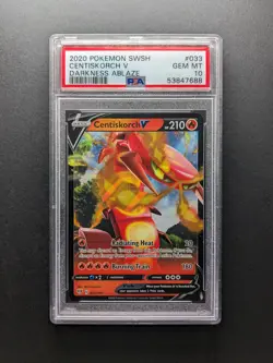 PSA 10 - 2020 Pokemon CENTISKORCH V - 033/189 - Darkness Ablaze - Image 1