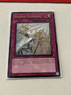 Yugioh Solemn Warning DREV Ultimate Rare! - Image 1