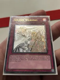 Yugioh Solemn Warning DREV Ultimate Rare! - Image 3