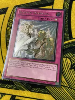 Yugioh Solemn Warning DREV Ultimate Rare Very lightly Played To Near Mint Pics! - Image 1