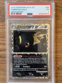 2010 Pokemon HGSS Heart Gold Soul Silver Undaunted PSA 1 Umbreon Holo #86 - Image 1