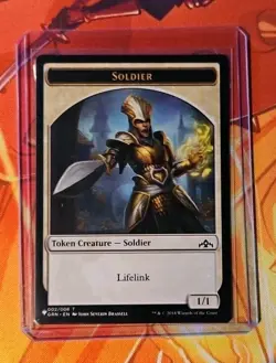 MTG English Angel (SLD) / Soldier (GRN) Double-sided Token NM Normal Secret Lair - Image 2