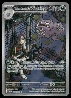Pokemon Cards Team Rocket's Weezing 199/182 Holo Destined Rivals NM - Image 1