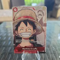 Monkey.D.Luffy (Alternate Art) P-001 One Piece Promotion Cards Foil Near Mint NM - Image 1