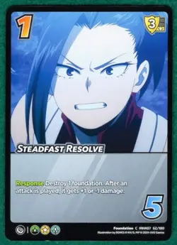 Steadfast Resolve - My Hero Academia: Girl Power (MHA7) #62 - UniVersus TCG Card - Image 1