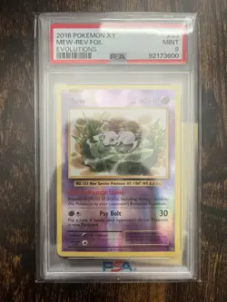 Mew Holo 53 Reverse Foil 2016 Pokemon Evolutions XY PSA 9 MINT - Image 1