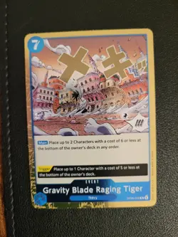 OP06-058 Gravity Blade Raging Tiger English One Piece Card Game - Image 1