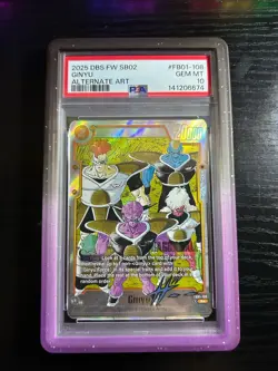 Bandai Dragon Ball Super Card Game Ginyu Alt Art Holo 2025 FB01-108 PSA 10 - Image 1