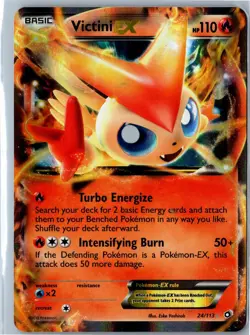 Pokemon Card - Victini EX Holo Legendary Treasures 24/113 Ultra Rare MP - Image 1