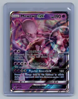Pokemon Mewtwo GX Promo Holo Card SM196 SM Set 190 HP Basic English - Image 1