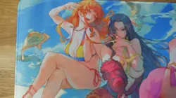 One Piece OP TCG CCG Custom Playmat Mouse Pad Trading Card Game - Nami Robin Boa - Image 2