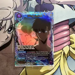 Sung Jinwoo WINNER PROMO UEPR/SLG-1-019 Solo Leveling Union Arena English Sealed - Image 1