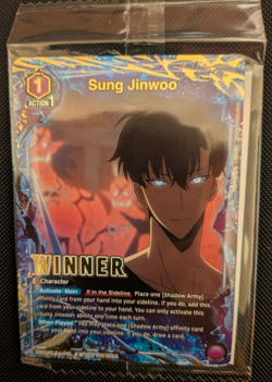 Sung Jinwoo Alt Art Winner Foil UEPR/SLG-1-019 Union Arena Solo Leveling Sealed - Image 1
