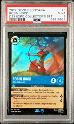 Disney Lorcana PSA 10 Robin Hood #6 D23 Expo Collector's Set - Image 2