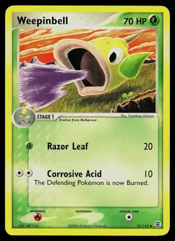 Pokemon Card - Weepinbell FireRed & LeafGreen 51/112 Uncommon - Image 1