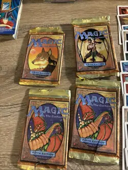 Vintage MTG Magic the Gathering 60 5th Fifth Edition Card Collection Lot Wrapper - Image 2