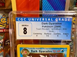 Dark Gyarados 1st Edition Team Rocket HOLO cgc 8 NM MINT Pokemon 2002 8/82 psa - Image 2