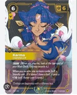 League of Legends Karma Channeler Overnumbered Unit Card 237/221 English 2023 - Image 1