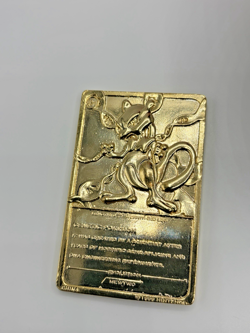 1999 Burger King Mewtwo Pokemon 23K Gold Plated Card With Pokeball Stand - Image 3