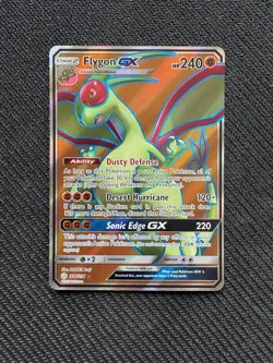 Flygon GX Full Art Holo Rare 218/236 Cosmic Eclipse Sun & Moon Pokemon Card NM - Image 1
