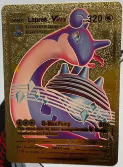 Lapras VMAX SV111/SV122 Gold Foil Pokemon Card - Image 1