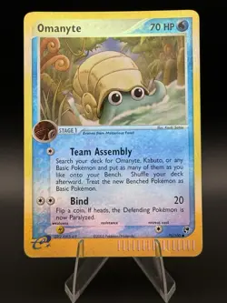 Omanyte Sandstorm 70/100 Reverse Holo Common Pokemon Card - Image 1