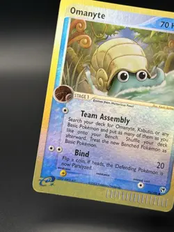 Omanyte Sandstorm 70/100 Reverse Holo Common Pokemon Card - Image 3