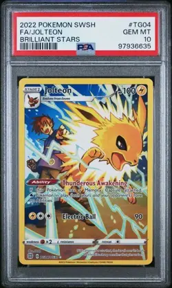 ✅ Jolteon TG04 - Full Art - Brilliant Stars Trainer Gallery - PSA 10 - Pokemon - Image 1