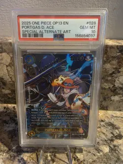 2025 ONE PIECE OP13-CARRYING ON HIS WILL #028 PORTGAS D. ACE PSA 10 - Image 1