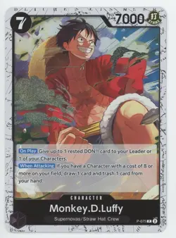 One Piece Monkey D. Luffy P-075 Foil The Best Vol 2 - Image 1