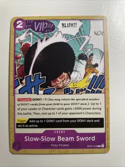 Slow-Slow Beam Sword OP07-076 500 Years in the Future Regular One Piece CCG NM - Image 1