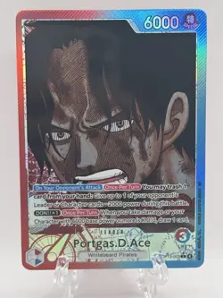 One Piece- Portgas D. Ace Alt Art Leader OP13-002 L English Carrying on His Will - Image 1