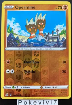 Carte Pokemon OPERMINE 106/196 REVERSE Epee et Bouclier 11 EB11 FR NEUF - Image 1