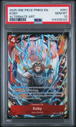 PSA 10 KOBY ONE PIECE PRB02-001 THE BEST VOL 2 - Image 1