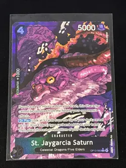 One Piece St. Jaygarcia Saturn Alternate Art OP13-083 Carrying On His Will Foil - Image 1