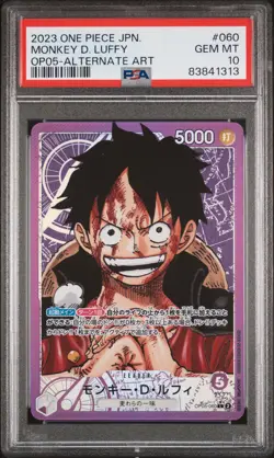 MONKEY D. LUFFY OP05-060 ALTERNATE ART ONE PIECE JAPANESE PSA 10 - Image 1