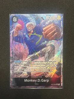 MONKEY.D.GARP (ALTERNATE ART) OP11-095 A FIST OF DIVINE SPEED ONE PIECE FOIL NM - Image 1
