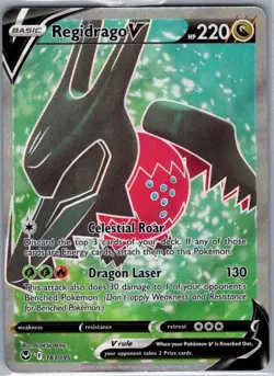 Regidrago V (Full Art) 183/195 SWSH12: Silver Tempest - Pokemon Card - NM - Image 1
