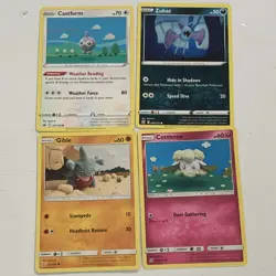 Asako Ito Pokemon Lot of 4 Cards Castform Zubat Cottonee Gible - Image 1