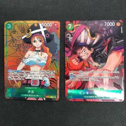 V2 ONE PIECE Card Game Paramount War OP02 Monkey D Luffy Nami Character - Image 1