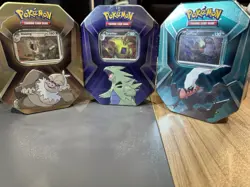 Tyranitar Slaking Darkrai Triple Whammy Tin Set of 3 Factory Sealed Pokemon - Image 1