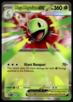 Mega Meganium ex 034 Promo Holo ME: Mega Evolution Promo JUMBO Pokemon Card - Image 2