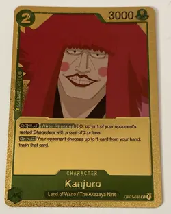 KANJURO One Piece Anime GOLD FOIL FAN ART Custom Collectible CCG Card - Image 1