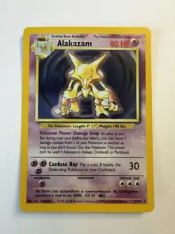 Pokemon TCG Alakazam Base Set Holo Card 1/102 - Image 1
